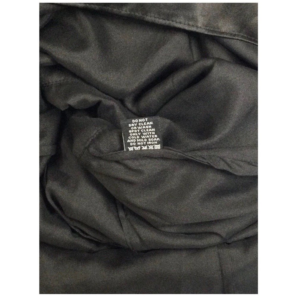 Adrianna Papell Evening Silk Beaded Sequined Sleeveless Cocktail Dress Black 6 - Picture 11 of 13